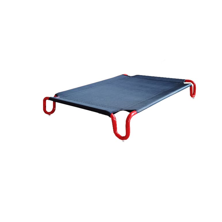 Elevated cooling dog cot on a white background